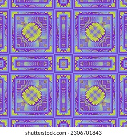 Abstract seamless textured background in purple and yellow colors