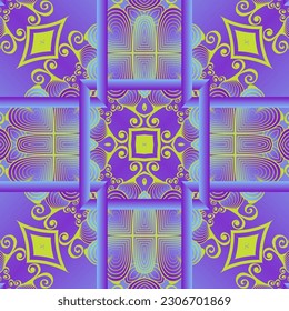 Abstract seamless textured background in purple and yellow colors