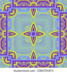 Abstract seamless textured background in purple and yellow colors