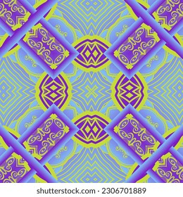 Abstract seamless textured background in purple and yellow colors