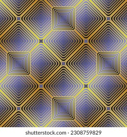 Abstract seamless textured background in purplish-blue colors and yellow lines