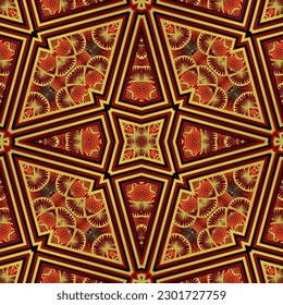 Resumen de fondo sin costuras texturado en rojo con rayas de oro