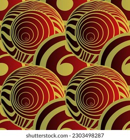 Abstract seamless textured background in red with yellow lines