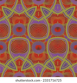 Abstract seamless textured background in red, purple and yellow colors