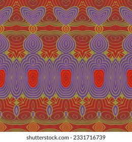 Abstract seamless textured background in red, purple and yellow colors