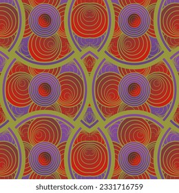 Abstract seamless textured background in red, purple and yellow colors