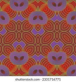 Abstract seamless textured background in red, purple and yellow colors