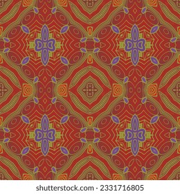 Abstract seamless textured background in red, purple and yellow colors