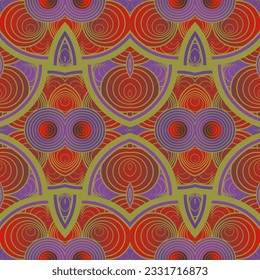 Abstract seamless textured background in red, purple and yellow colors