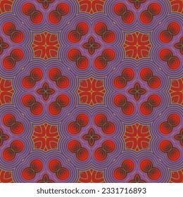 Resumen de fondo textil sin fisuras en colores rojo, púrpura y amarillo
