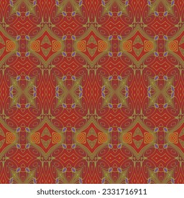 Abstract seamless textured background in red, purple and yellow colors