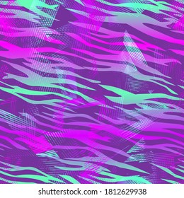 Motif abstrait harmonieux de cuir de tigre. Les lignes de peau Zebra reproduisent les imprimés pour le textile de mode, les vêtements, le papier d'emballage.