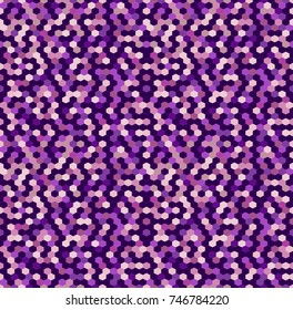 Abstract seamless tile  pixel art vector pattern in violet. Mosaic seamless colorful bright vector background. Graphic style for wallpaper, wrapping, fabric, background, apparel, prints, banners