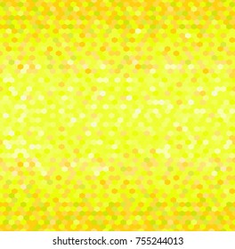 Abstract seamless tile pixel art vector pattern. Mosaic seamless bright monochrome yellow vector background. Graphic style for wallpaper, wrapping, fabric, background, apparel, prints, banners