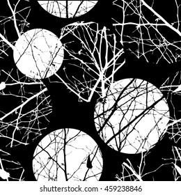 Abstract seamless tree branches. Vector