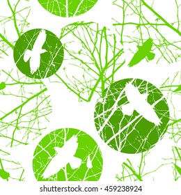 Abstract seamless tree branches. Vector