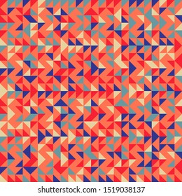 Abstract seamless triangle pattern. Background design for prints, textile, fabric, package, cover, greeting cards.