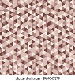 Abstract seamless triangle pattern. Beige geometric endless mosaic texture. 