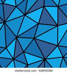 Abstract seamless triangle pattern. Light and dark blue triangle pattern for background or wallpaper. The triangle pattern for printing presentation or flyer. Thick lines on the triangle pattern.