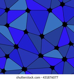 Abstract seamless triangle pattern. Light and dark blue triangle pattern for background or wallpaper. The triangle pattern for printing presentation or flyer. Thin lines on the triangle pattern.