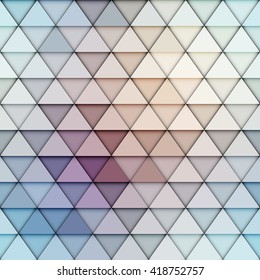 Abstract seamless triangle pattern with a relief effect.