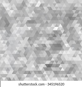 Abstract seamless triangle silver colored mosaic background. Vector illustration.