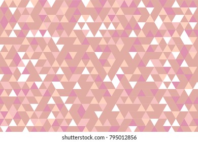 Abstract seamless triangle vector pattern, texture. Colorful pastel pink geometric mosaic wallpaper background.