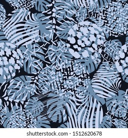 Abstract seamless tropical pattern, vector animal wallpaper, modern textile print