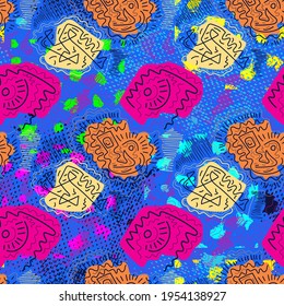 Abstract seamless unusual decorative vector pattern