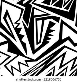 Abstract seamless urban pattern with curved geometry elements with grunge spots