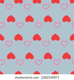 Abstrakter nahtloser Valentinstag. Hintergrunddekoration mit Herzen. Tapete-Design, Vektorgrafik-Banner