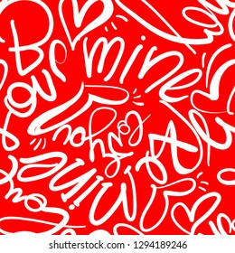 Abstract seamless Valentine's day pattern. Romantic wrapping paper