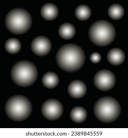 Abstract seamless vector background with 3D white balls.