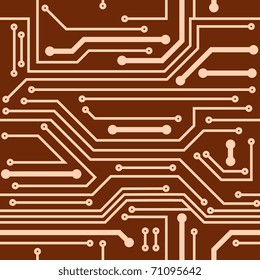 Abstract seamless vector background of computer equipment