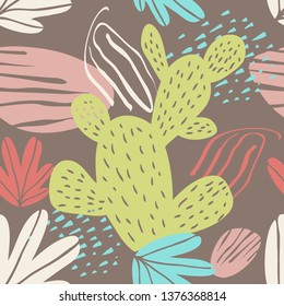 abstract seamless vector background of decorative elements