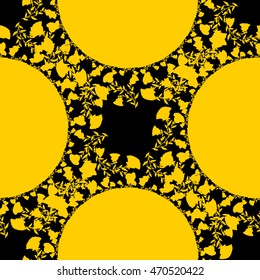 Abstract seamless vector background with floral motifs.