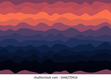Abstract seamless vector background in the form of multi-colored waves. Can be used for dyeing fabrics, bedding, clothes, T-shirts or covers of books and brochures.
