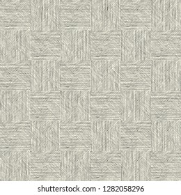 Abstract seamless vector background with hand drawn horizontal, vertical and diagonal stripes. Endless ornament for wallpaper and wrapping paper, simple monochrome texture.