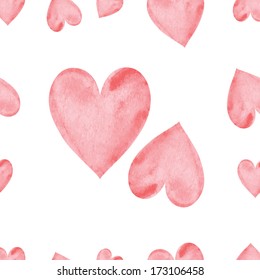 Abstract seamless vector background with hearts