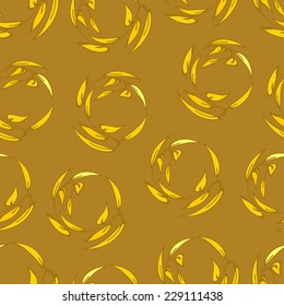 Abstract seamless vector background with herbal elements