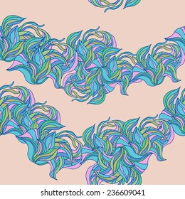 abstract seamless vector background with leaves
