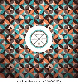 Abstract seamless vector background. Multicolored geometric ornament.