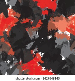 Abstract seamless vector background of paint strokes
