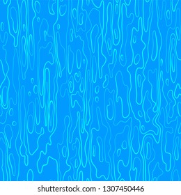 Abstract seamless vector background texture. Surface with ripples. Turquoise and blue colors. Isolated
