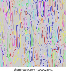 Abstract seamless vector background texture. Surface with ripples. Pink, purple, blue, green, yellow, orange colors. Isolated from gray background