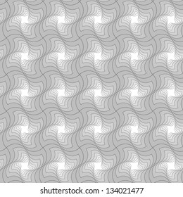 Abstract seamless vector black and white pattern with spiral holes.