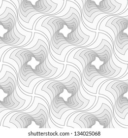 Abstract seamless vector black and white pattern with diagonal oriented lattice structure.