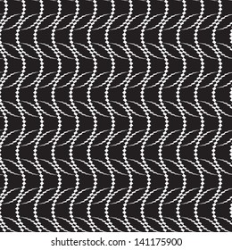 Abstract seamless vector black and white inverted pattern with stylized seaweeds. Easy to change the colors. 