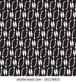Abstract seamless vector black and white inverted thorny diagonal pattern.  Easy to change the colors. 