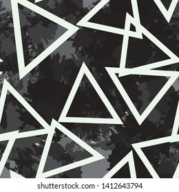 Abstract seamless vector black and white background